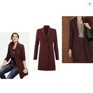 Cabi Boss Coat Jacket Style 3545 Burgundy Red Business & Casual NWT size S